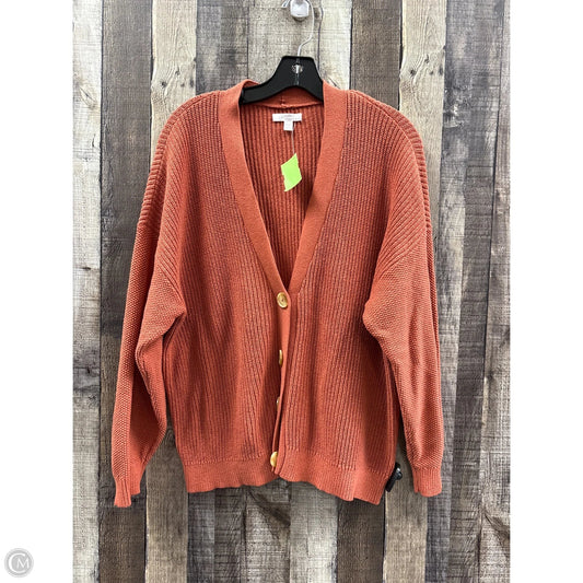 Cardigan By Lc Lauren Conrad In Orange, Size: Xxl