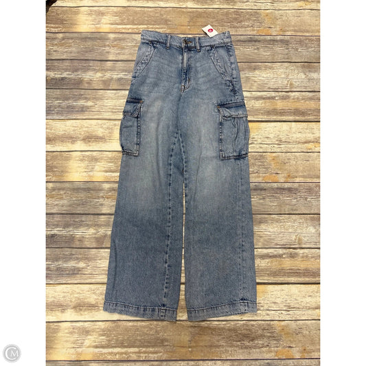Jeans Wide Leg By Aeropostale In Blue Denim, Size: Xs