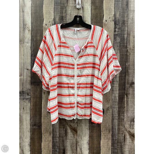 Top Short Sleeve By Elle In Multi-colored, Size: Xxl