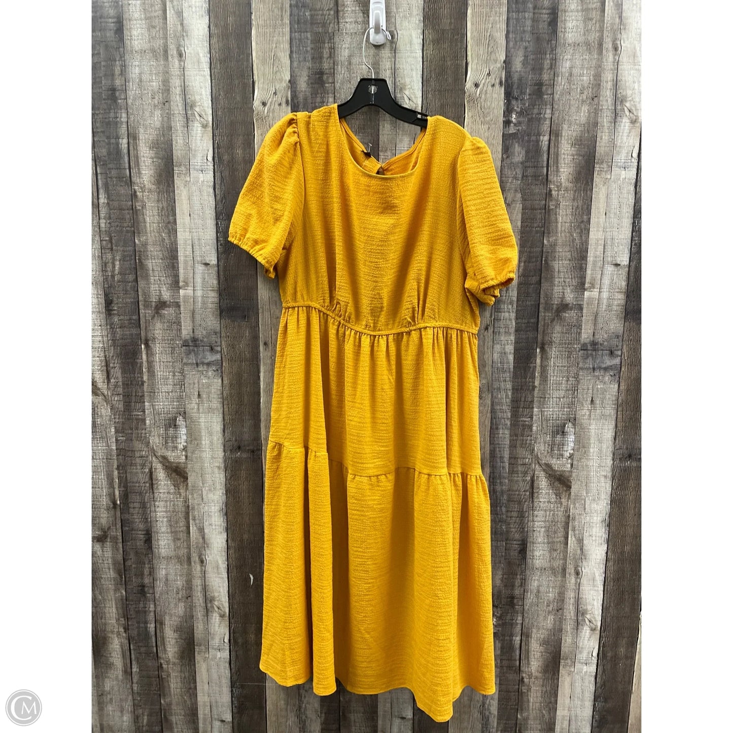 Dress Casual Maxi By Shein In Yellow, Size: 2x