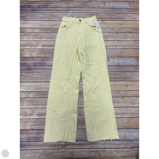 Jeans Straight By Boohoo Boutique In Yellow Denim, Size: 2