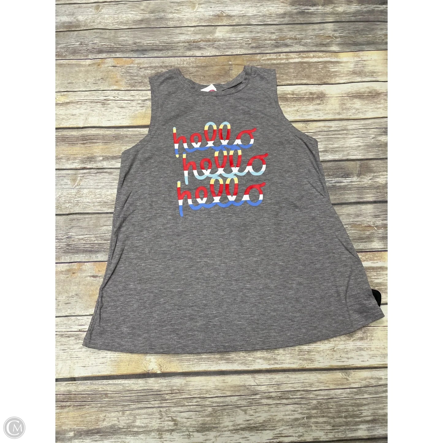 Top Sleeveless By Cmf In Grey, Size: M