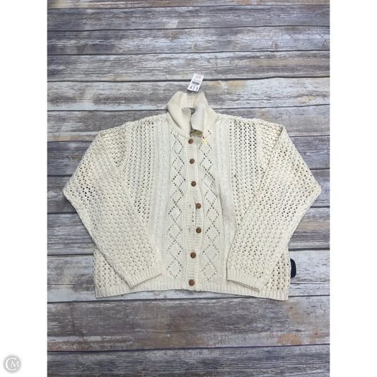 Sweater Cardigan By Gap In Cream, Size: M