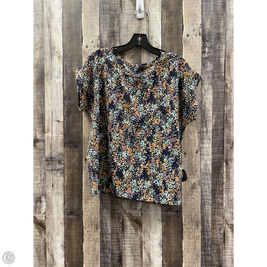 Top Short Sleeve By Shein In Floral Print, Size: M