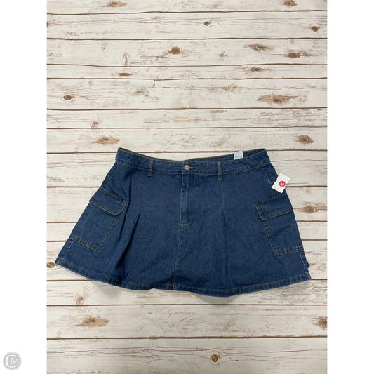 Skirt Mini & Short By Shein In Blue Denim, Size: 2x