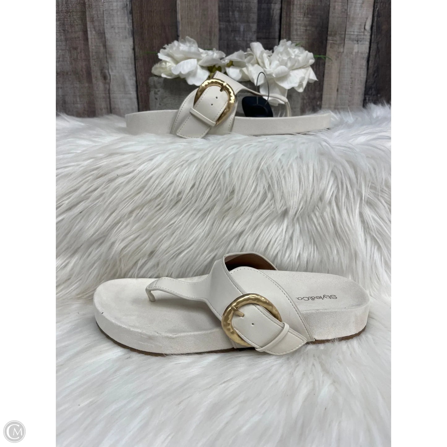 Sandals Flats By Style And Company In Ivory, Size: 9