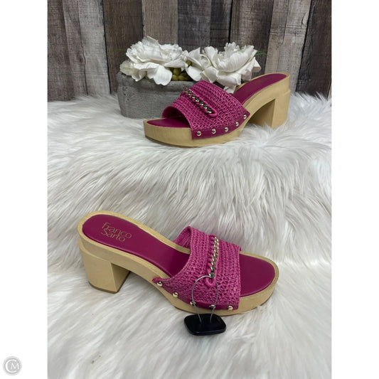 Sandals Heels Block By Franco Sarto In Pink, Size: 10