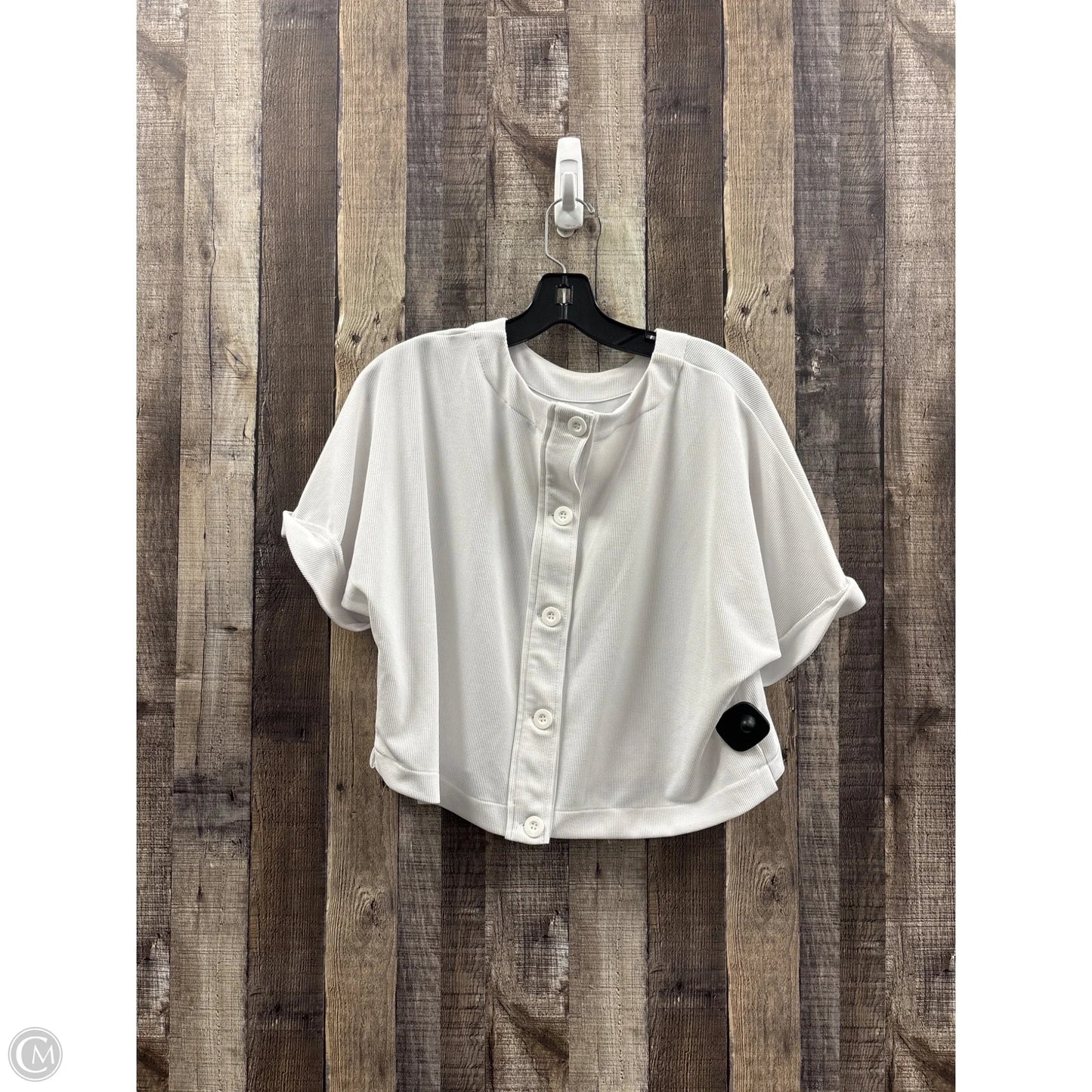 Top Short Sleeve By Adrianna Papell In White, Size: S