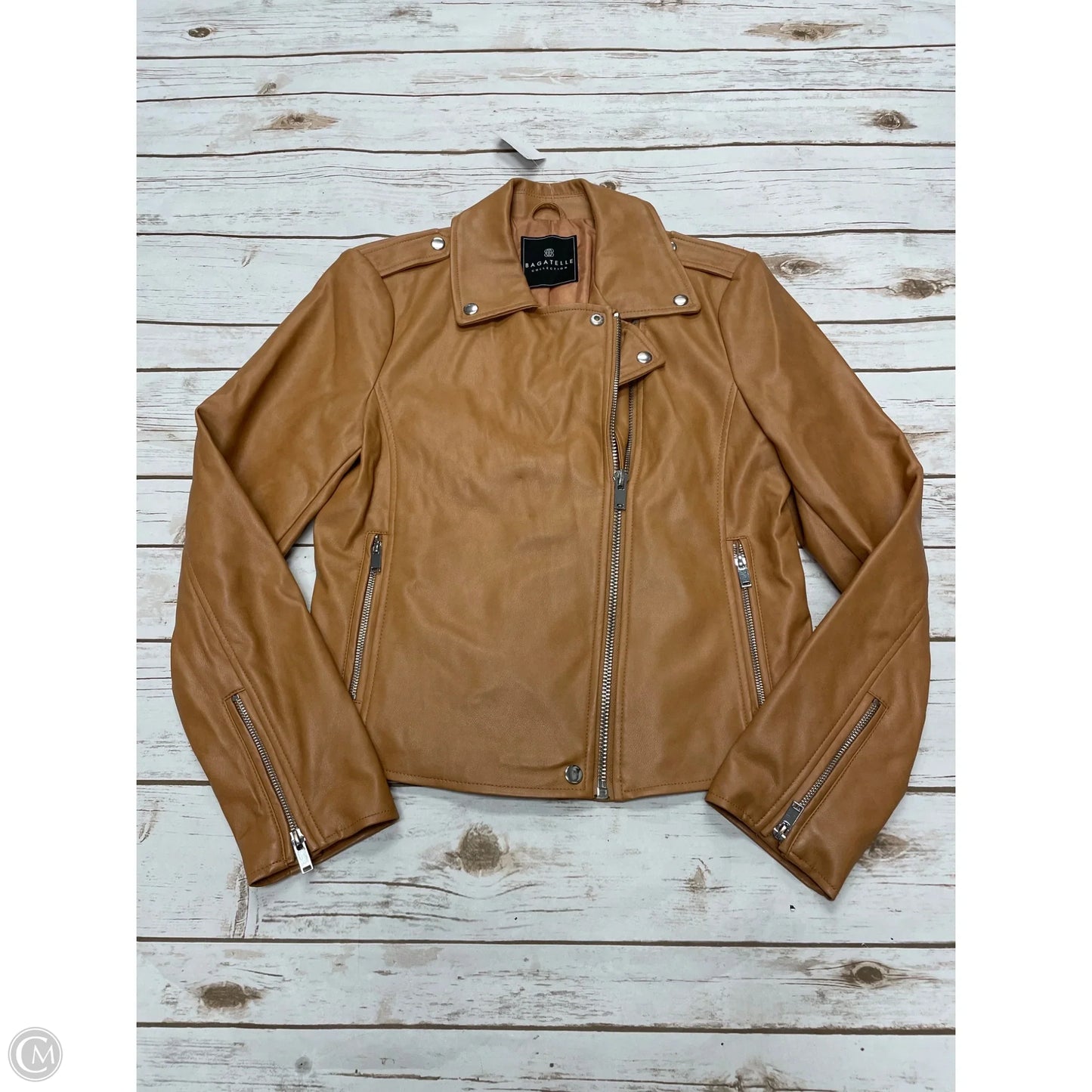 Jacket Moto By Bagatelle In Orange, Size: M