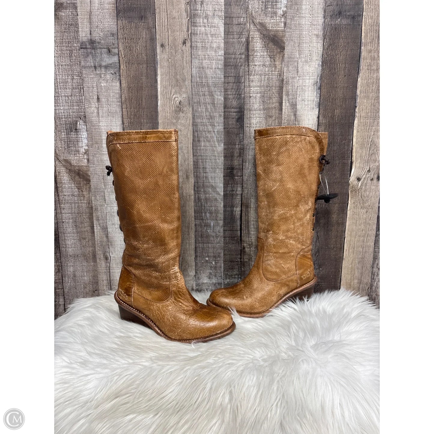 Boots Over-the-knee Heels By Bed Stu In Brown, Size: 8.5