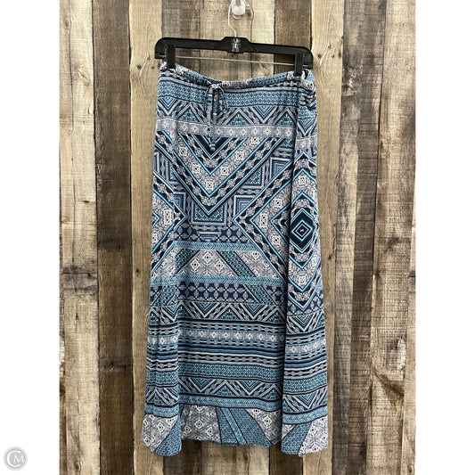 Skirt Midi By J. Jill In Blue & White, Size: Xl