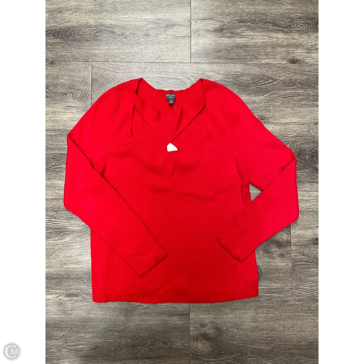 Sweater By Bold Elements In Red, Size: 2x