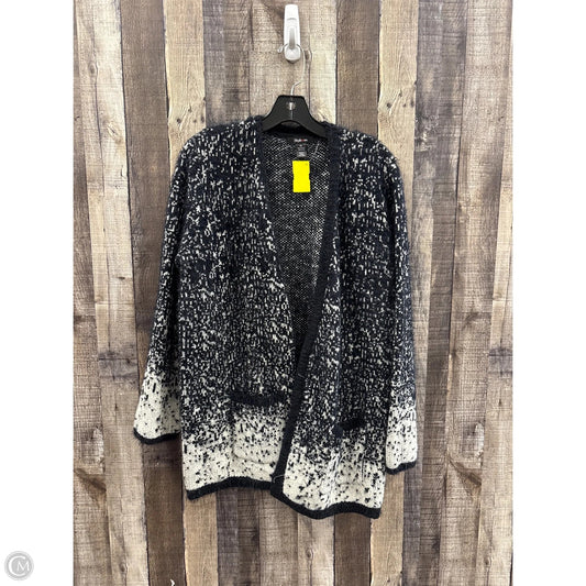 Sweater Cardigan By Style And Company In Black & White, Size: Xl
