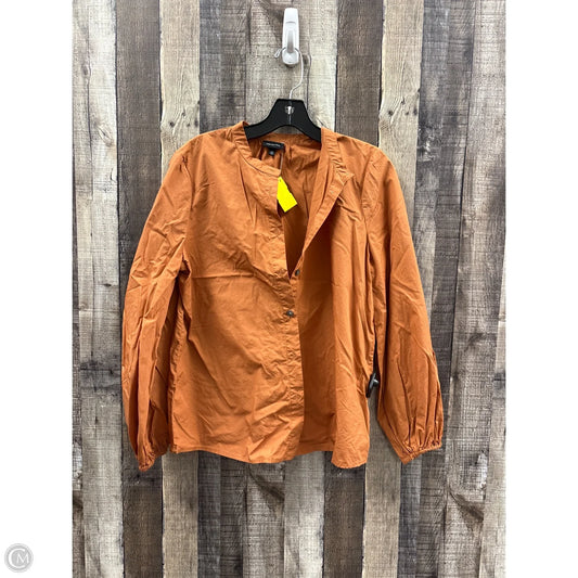 Top Long Sleeve By Who What Wear In Copper, Size: M