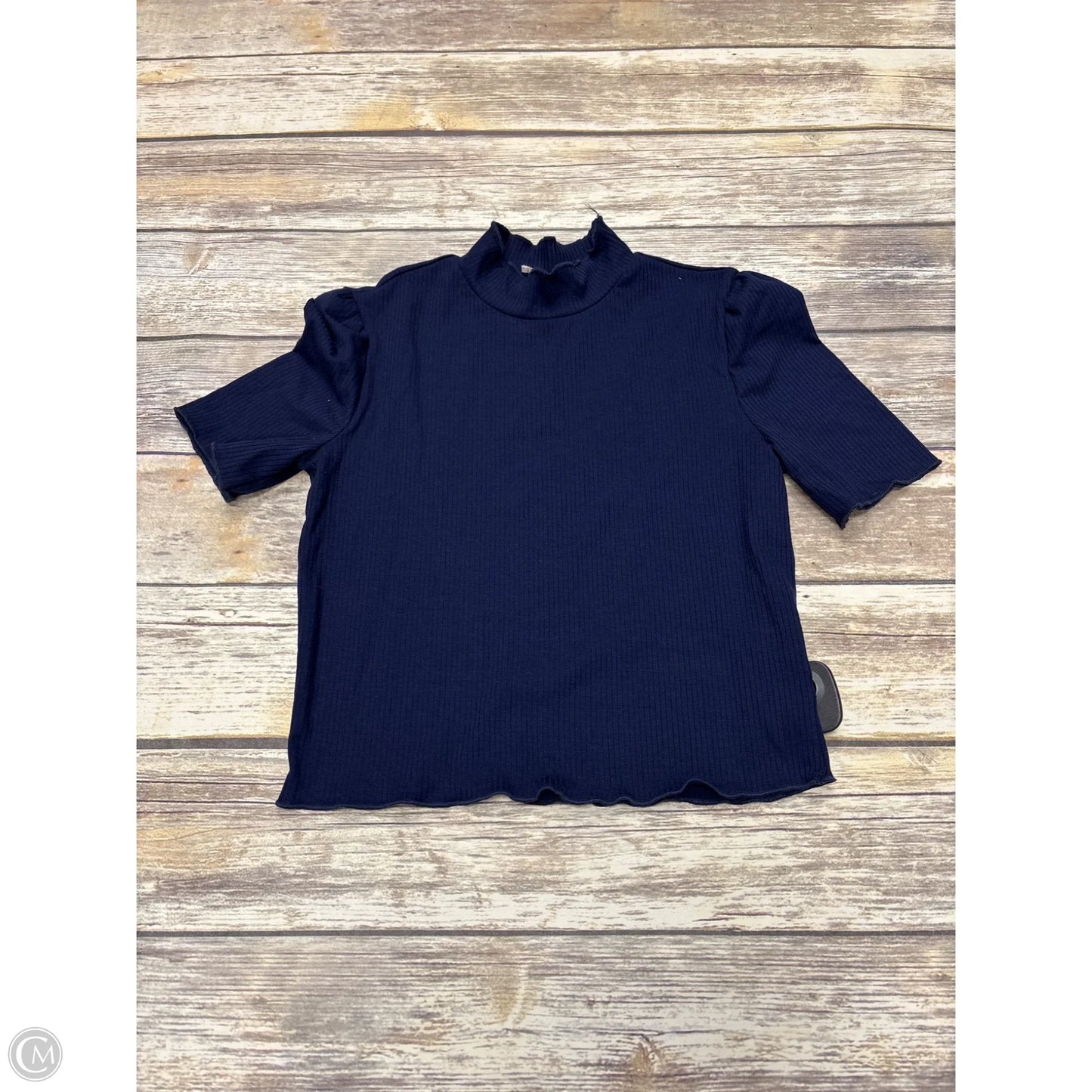 Top Short Sleeve By Mi Ami In Navy, Size: S