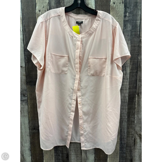 Top Short Sleeve By Talbots In Pink, Size: 3x