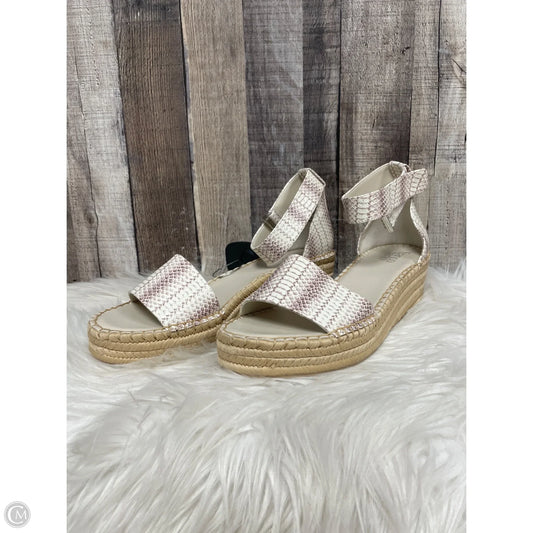 Sandals Heels Wedge By Franco Sarto In Snakeskin Print, Size: 10