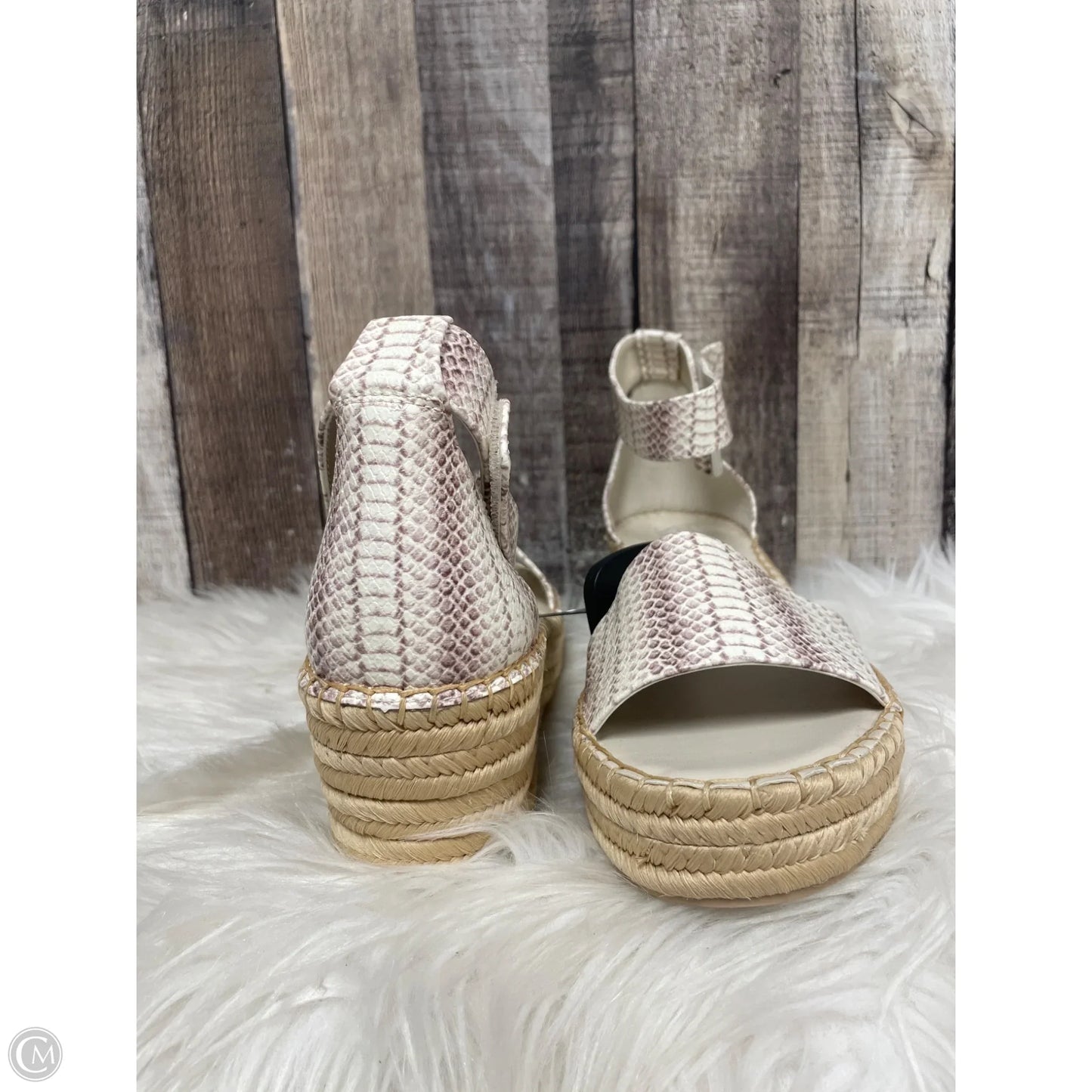 Sandals Heels Wedge By Franco Sarto In Snakeskin Print, Size: 10