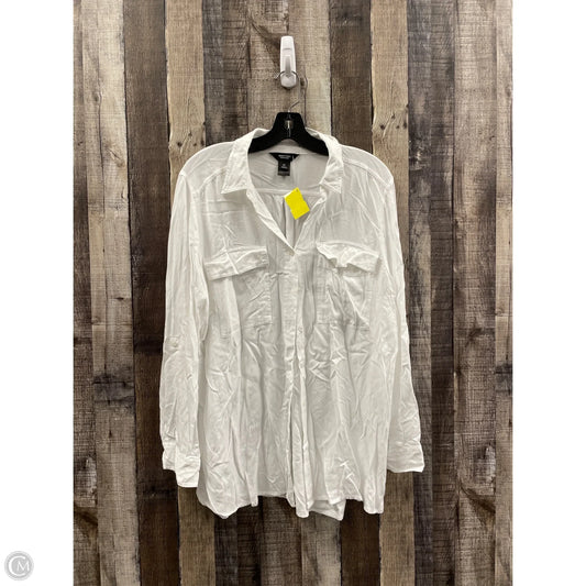 Top Long Sleeve By Simply Vera In White, Size: Xl