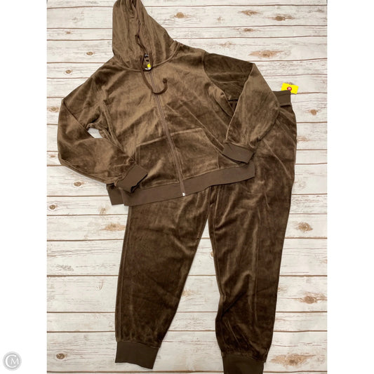 Athletic Pants 2pc By Fashion Nova In Brown, Size: 2x