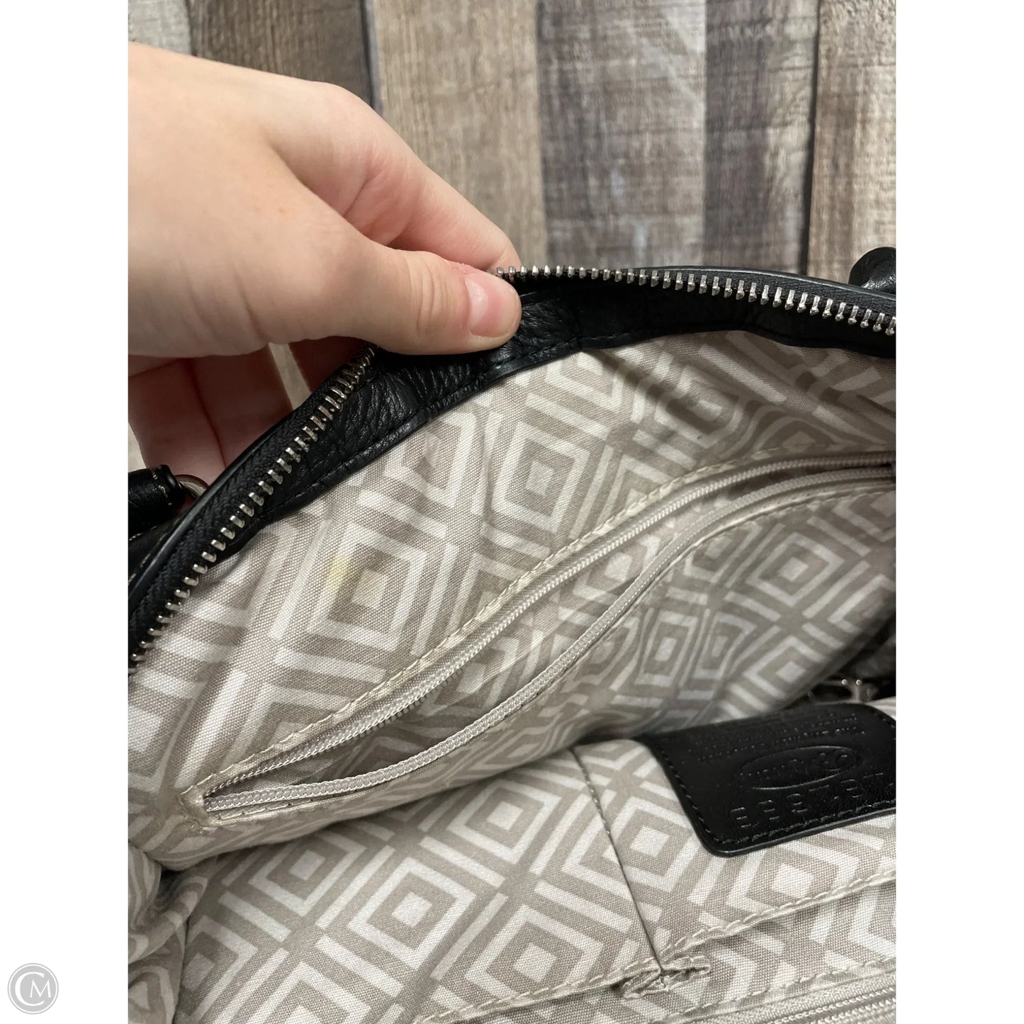 Handbag Leather By Brighton, Size: Medium