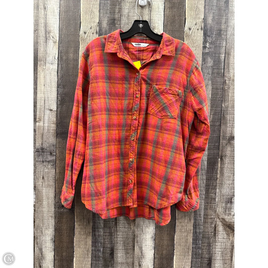 Top Long Sleeve By Sonoma In Orange, Size: L
