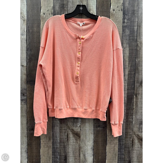 Top Long Sleeve By Sundry In Peach, Size: M