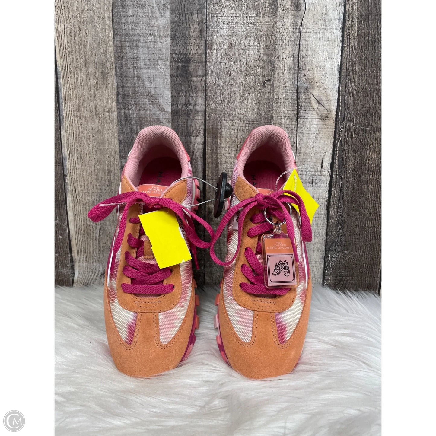 Shoes Luxury Designer By Marc Jacobs In Orange & Pink, Size: 8