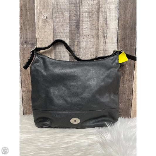 Handbag Leather By Fossil, Size: Large