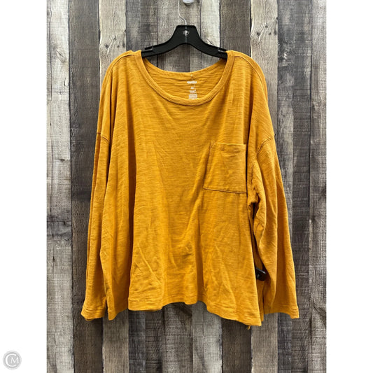 Top Long Sleeve By Sonoma In Gold, Size: 3x