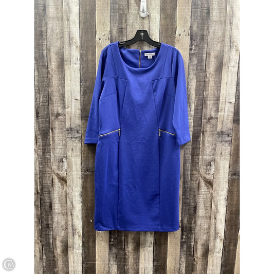 Dress Casual Midi By Liz Claiborne In Purple, Size: Xl