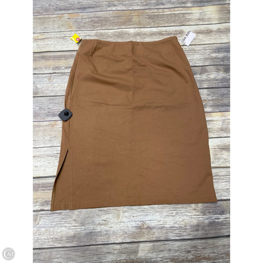 Skirt Midi By Nine West In Tan, Size: Xl