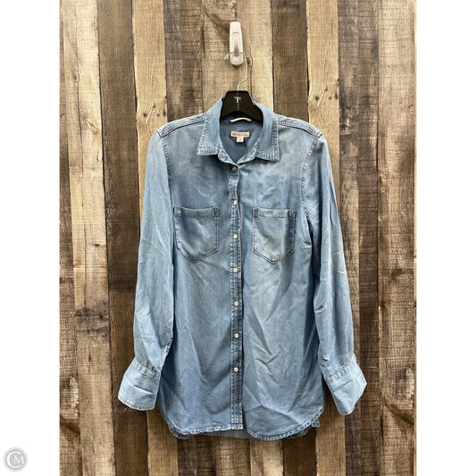 Top Long Sleeve By Merona In Blue, Size: M