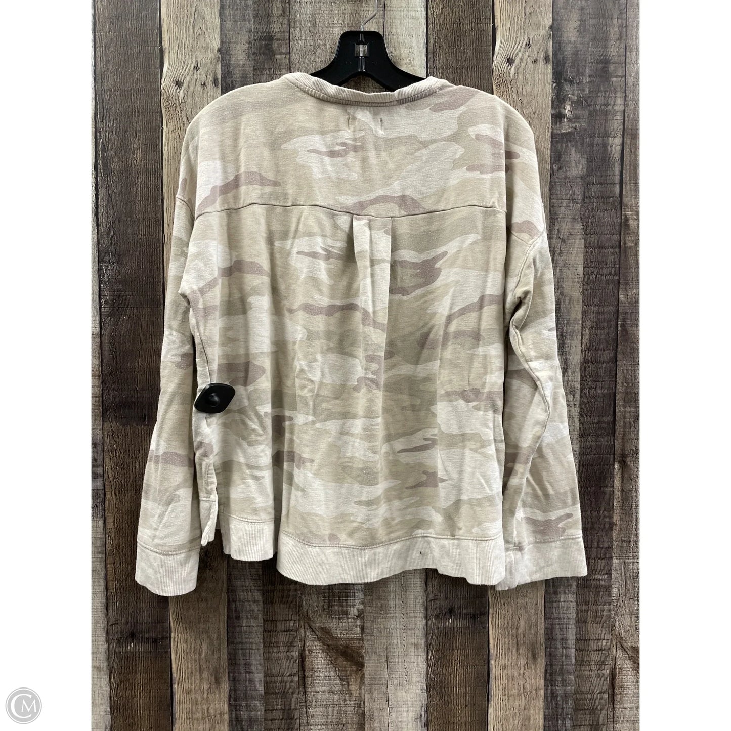 Top Long Sleeve By Altard State In Camouflage Print, Size: L