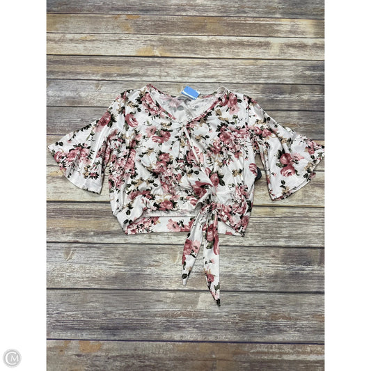Top Short Sleeve By Charlotte Russe In Floral Print, Size: L