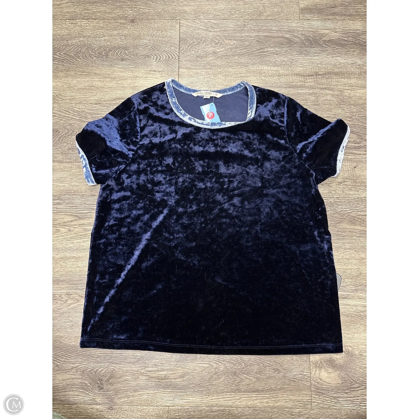 Top Short Sleeve By Vanilla Star In Blue, Size: 1x