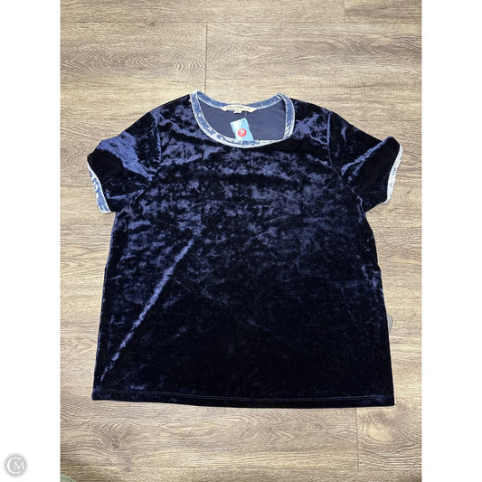 Top Short Sleeve By Vanilla Star In Blue, Size: 1x