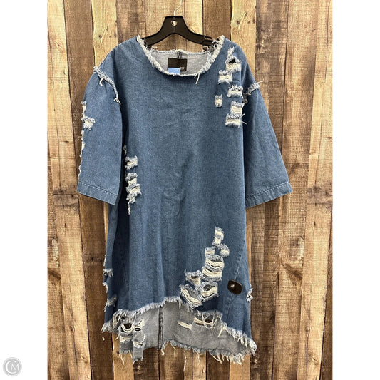 Dress Casual Short By Cme In Blue Denim, Size: 1x