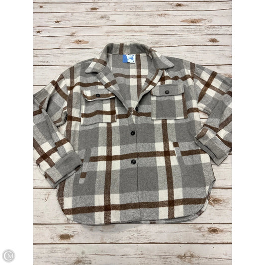 Jacket Shirt By Cme In Grey, Size: L