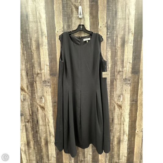 Dress Casual Midi By Kasper In Black, Size: 2x