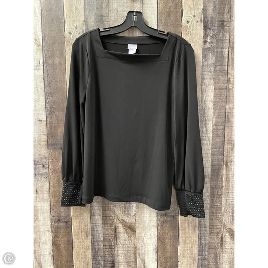 Top Long Sleeve By Chicos In Black, Size: S