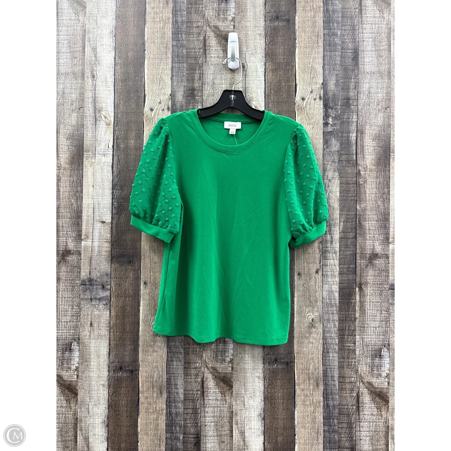 Top Short Sleeve By Cece In Green, Size: S