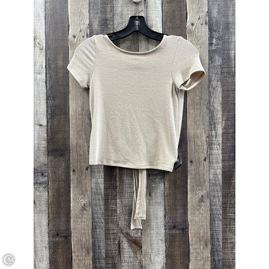 Top Short Sleeve By Alya In Tan, Size: Xxs