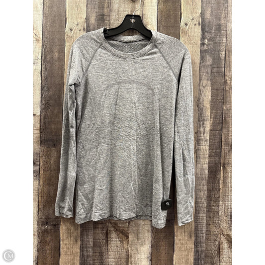 Athletic Top Long Sleeve Crewneck By Lululemon In Grey, Size: 8