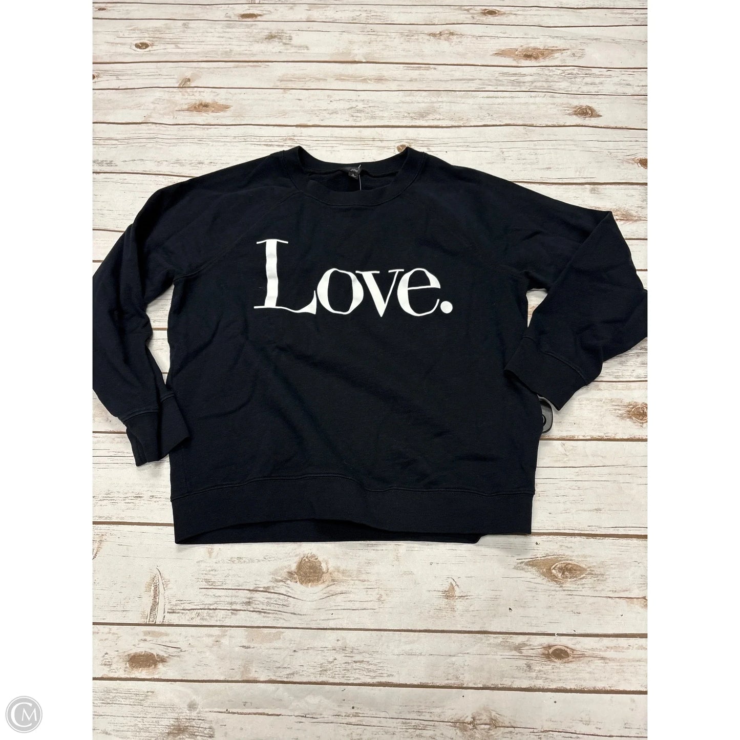 Sweatshirt Crewneck By J. Crew In Black, Size: L