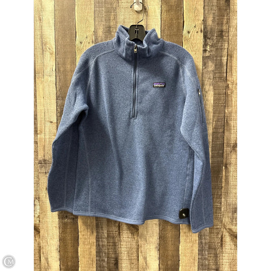 Athletic Top Long Sleeve Collar By Patagonia In Blue, Size: L