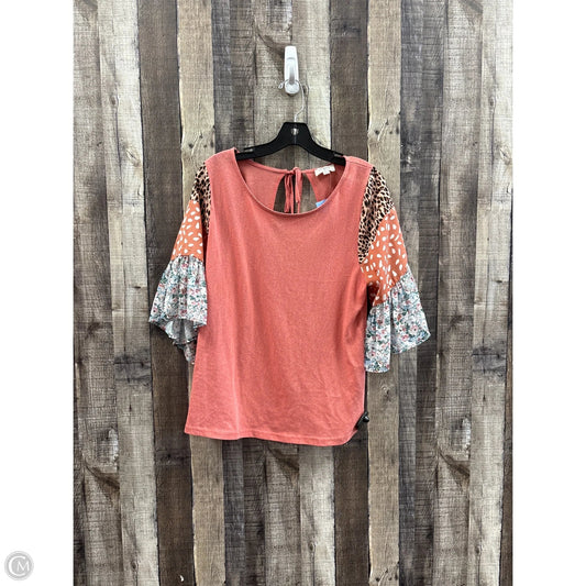 Top 3/4 Sleeve By Umgee In Multi-colored, Size: L