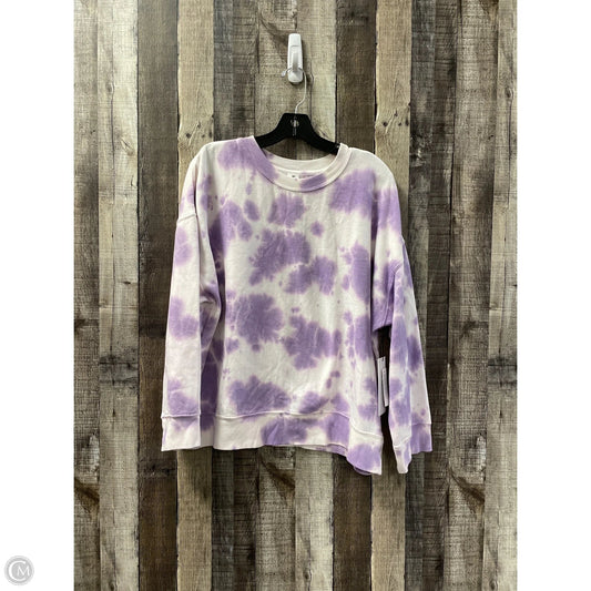 Sweatshirt Crewneck By Bp In Purple & White, Size: L