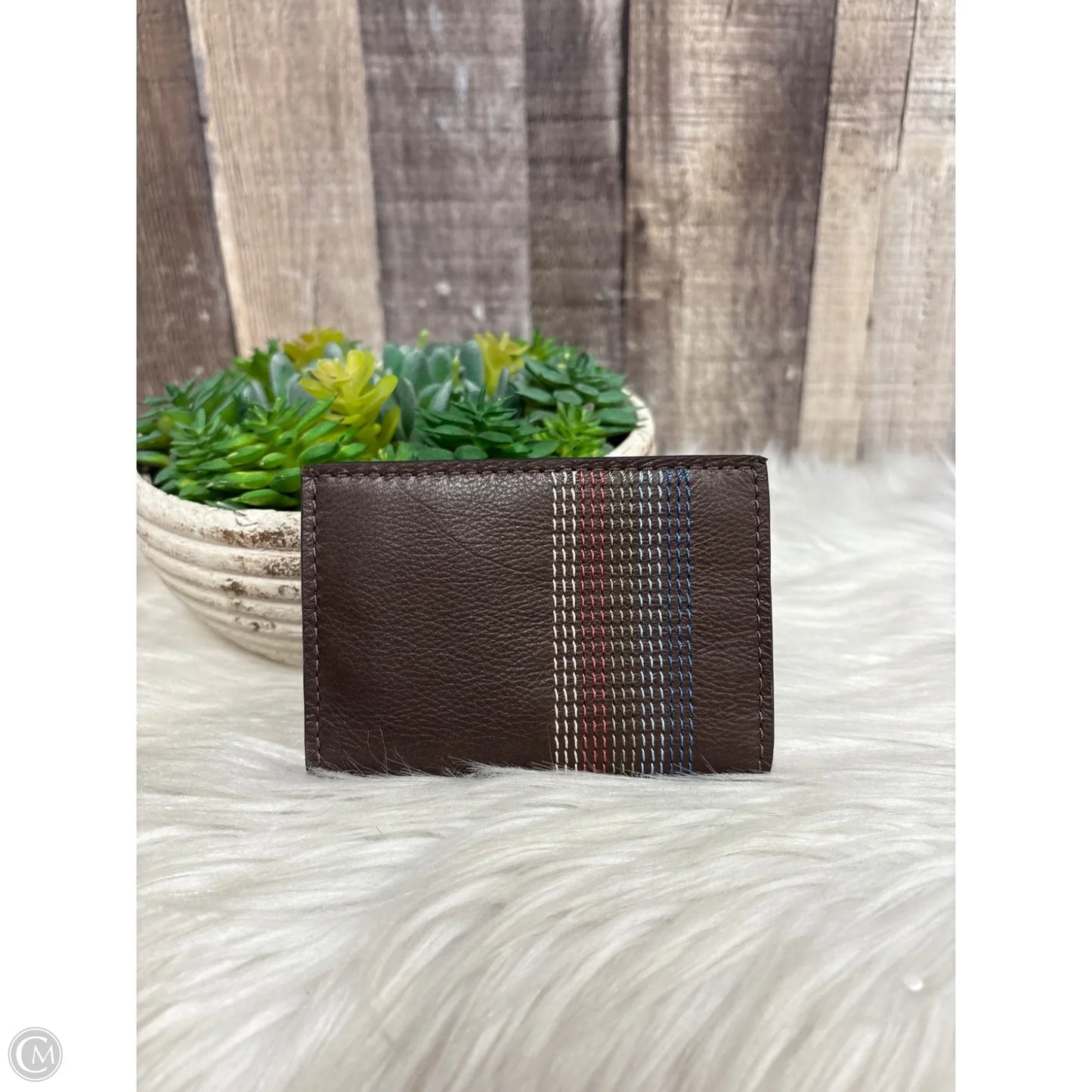 Wallet Leather By Fossil, Size: Small