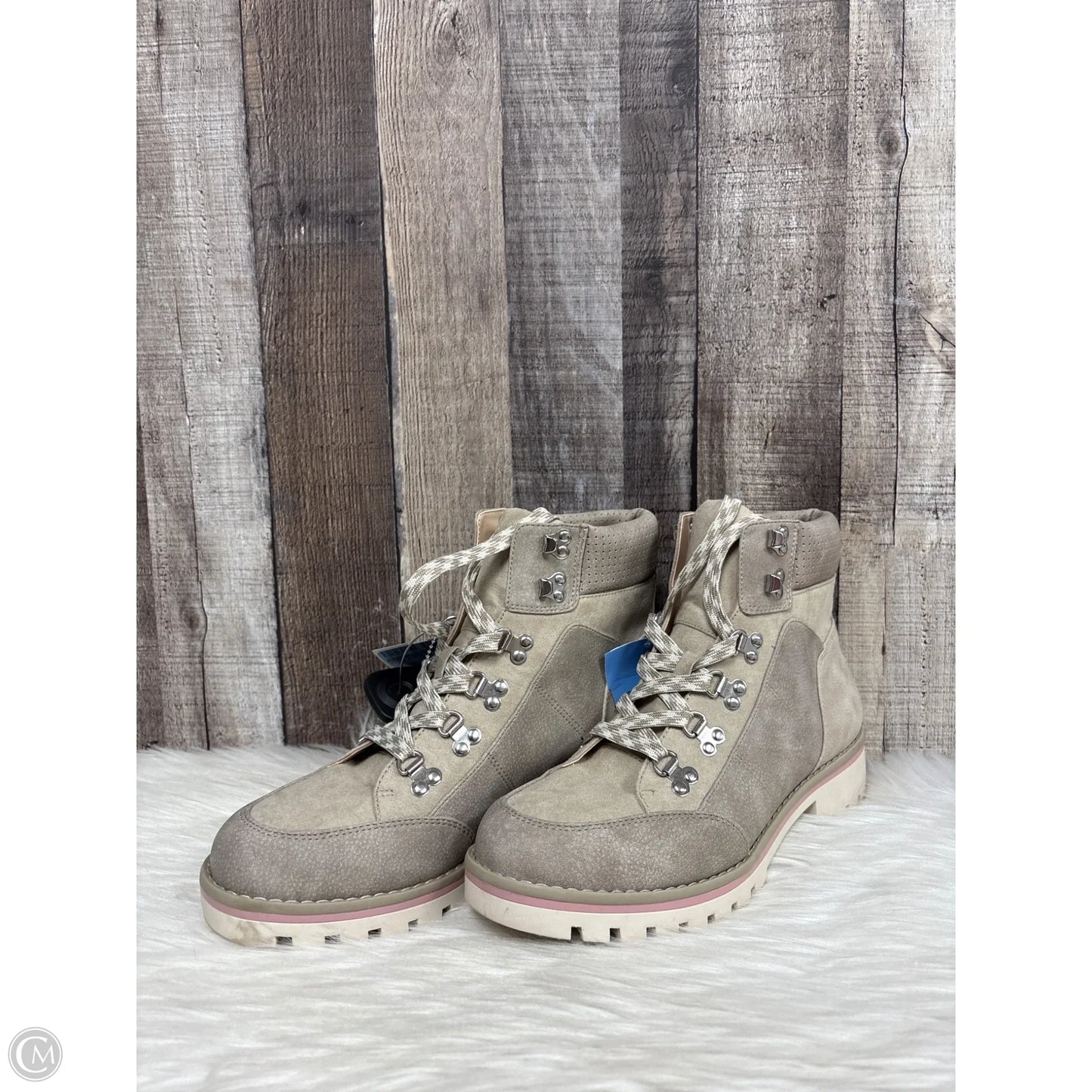 Boots Combat By Crown Vintage In Tan, Size: 9